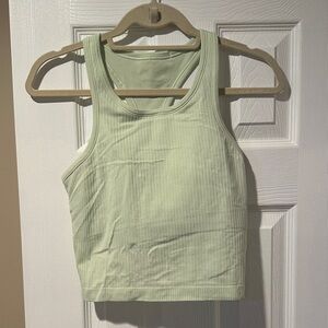 Lululemon Athletica Light Green Ribbed Tank Top